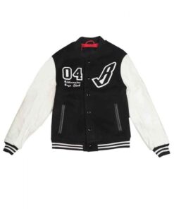 04 BBC Letterman White and Black Jacket