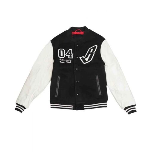 04 Bbc Letterman White And Black Jacket