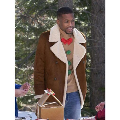 12 Dates Of Christmas Anthony Assent Shearling Suede Peacoat