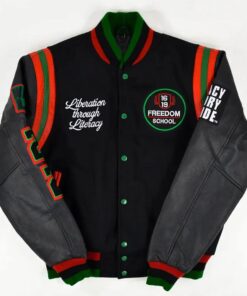 1619 Freedom School Motto 2.0 Varsity Jacket