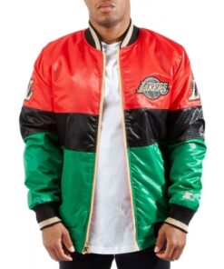 75th Anniversary LA Lakers Satin Color Block Jacket
