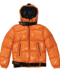 8th District Orange Puffer Hoodie