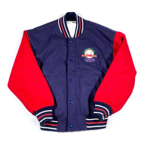 90’S Louisville Slugger Blue And Red Varsity Jacket