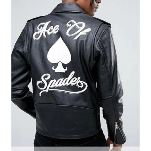 Ace Of Spades Black Leather Jacket