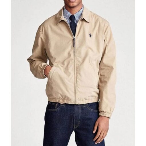 Adam Sandler Hustle Beige Cotton Jacket