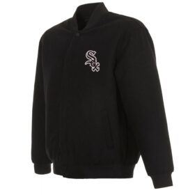Bomber Chicago White Sox Black Wool Jacket