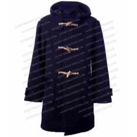 D.J. Mausner 1UP Navy Blue Duffle Wool Coat