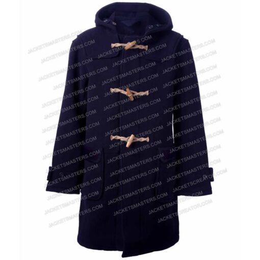 D.j. Mausner 1Up Navy Blue Duffle Wool Coat