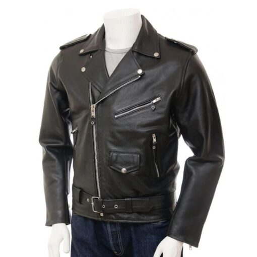 Kanye West Black Leather Motorcycle Jacket