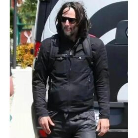 Keanu Reeves Motorcycle Black Cotton Jacket