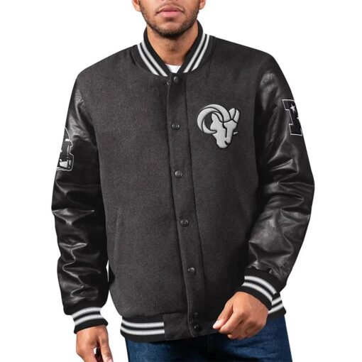 La Rams First Rounder Black Varsity Jacket