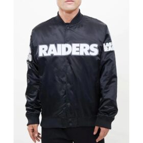 Las Vegas Raiders Big Logo Satin Jacket