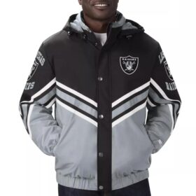 Las Vegas Raiders Black/Silver Maximum Hooded Jacket