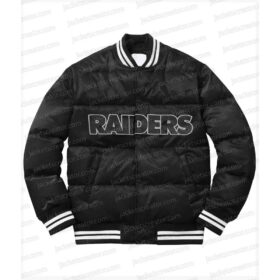Las Vegas Raiders Bubble Black Varsity Jacket