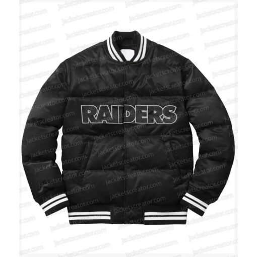 Las Vegas Raiders Bubble Black Varsity Jacket