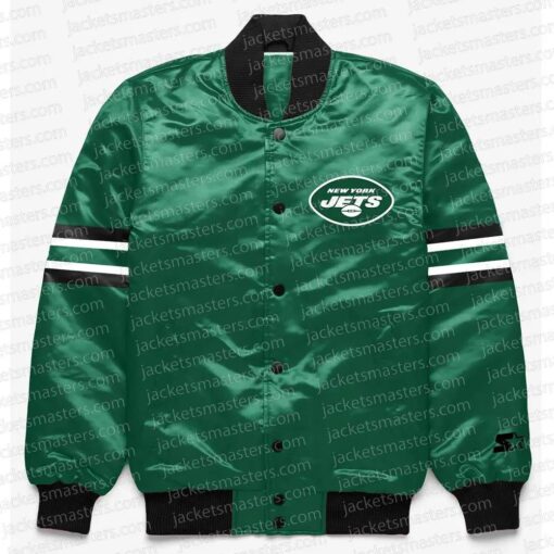 Ny Jets Button Down Green Jacket