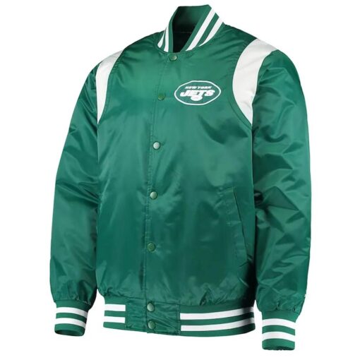 Ny Jets Prime Time Green Satin Jacket