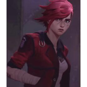 Red Arcane VI Leather Jacket
