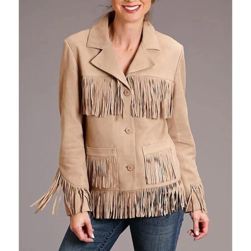 Women’s Suede Leather Fringe Jacket